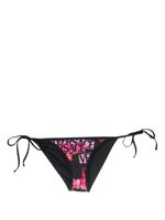 Versace bas de bikini à fleurs - Noir