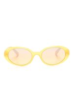 Dolce & Gabbana Eyewear lunettes de soleil ovales à logo imprimé - Jaune - thumbnail