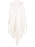 Malo cardigan plissé à franges - Blanc