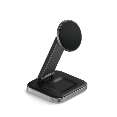Satechi 2-in-1 Foldable Qi2 wireless charging stand