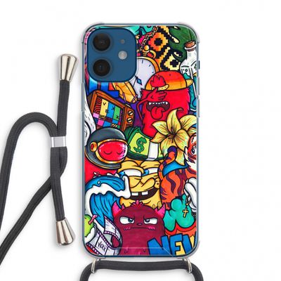 No Rules: iPhone 12 mini Transparant Hoesje met koord