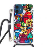 No Rules: iPhone 12 mini Transparant Hoesje met koord