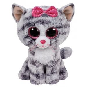 Pluche grijs kat knuffel Ty Beanie 15cm