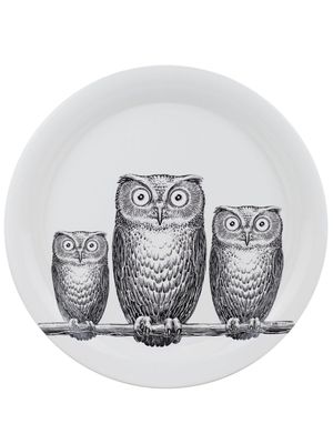 Fornasetti plateau Civette peint à la main - Blanc