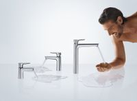 Wastafelmengkraan Talis E 110 HansGrohe Eengreeps met Push-Open Afvoer Chroom - thumbnail