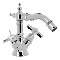 Bidetkraan Tres Clasic | Opbouw | Mengkraan | 2-knops | Vintage | Chroom