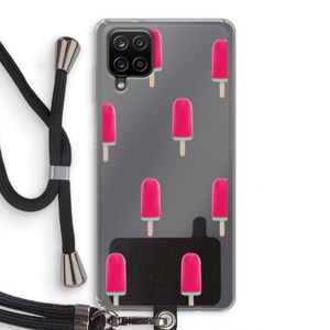Waterijsje: Samsung Galaxy A12 Transparant Hoesje met koord