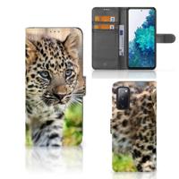 Samsung Galaxy S20 FE | Telefoonhoesje | Met pasjeshouder | Baby Luipaard