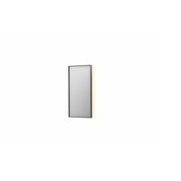 Spiegel INK SP32 40x4x80 cm Incl. Indirect LED-Verlichting Rondom en Spiegelverwarming Geborsteld Metal Black