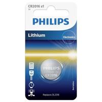 Philips Knoopcel CR2016 3 V 1 stuk(s) Lithium Minicells