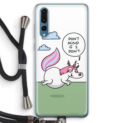 Unicorn: Huawei P20 Pro Transparant Hoesje met koord