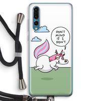 Unicorn: Huawei P20 Pro Transparant Hoesje met koord