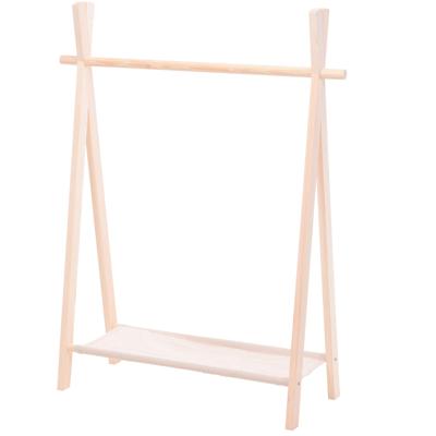 H&S collection Kledingrek - voor kinderen - hout - 80 x 100 cm - kapstok
