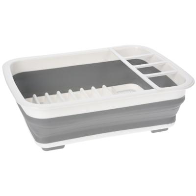 Opvouwbaar afdruiprek van kunststof - Grijs/wit - 38 x 29 cm - Keuken - Afwassen/drogen
