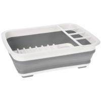 Opvouwbaar afdruiprek van kunststof - Grijs/wit - 38 x 29 cm - Keuken - Afwassen/drogen