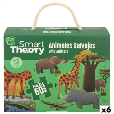 Kinderpuzzel Colorbaby Wild Animals 60 Onderdelen 60 x 44 cm (6 Stuks)