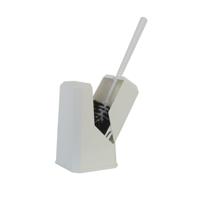 Betra WC-borstel/toiletborstel in gesloten houder - wit - kunststof - 14 x 37 cm Betra WC-borstel/toiletborstel in gesloten houder - wit - kunststof - 14 x 37 cm