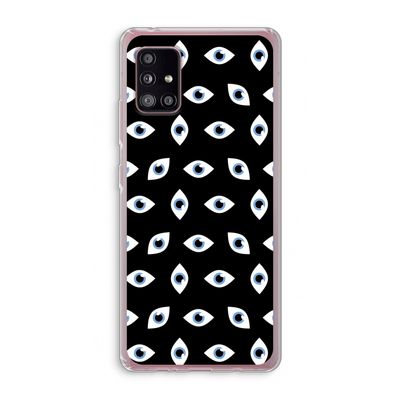 Eyes pattern: Samsung Galaxy A51 5G Transparant Hoesje