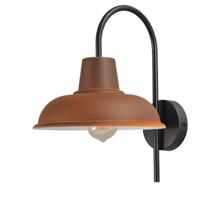 Masterlight Roestbruine wandlamp Industria 33cm roestbruin met zwart 3045-05-25-06 - thumbnail