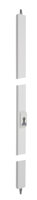Nemef 5092 Veiligheidsopbouwespagnolet | SKG*** | lengte 3000 | inkortbaar tot 2760mm | RAL9010 | hoogte europrofiel cilinder 954mm | sluitplaat P