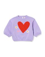 HEMA Babysweater Hartjes Paars (paars)