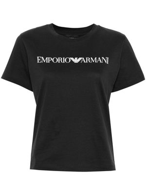 Emporio Armani t-shirt à logo imprimé - Bleu