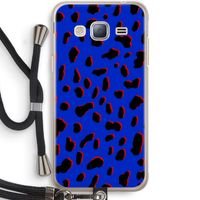 Blue Leopard: Samsung Galaxy J3 (2016) Transparant Hoesje met koord