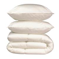 Beddengoedset van microvezel - 1 dekbed 240x260 cm + 2 kussens 60x60 cm wit