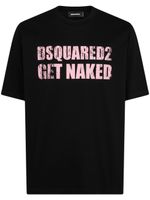 DSQUARED2 t-shirt en coton à logo imprimé - Noir - thumbnail