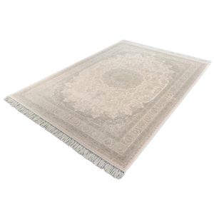 Exclusief Viscose Vloerkleed - Vintage - Grijs/Crème-200 x 290 cm