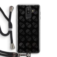 Musketon Skulls: Samsung Galaxy J8 (2018) Transparant Hoesje met koord