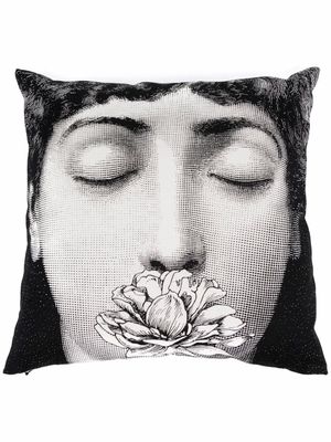 Fornasetti coussin à imprimé Lina Cavalieri - Blanc
