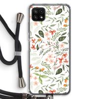Sweet little flowers: Samsung Galaxy A22 5G Transparant Hoesje met koord