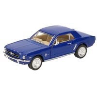 Schaalmodel Ford Mustang 1964 blauw 13 cm   -