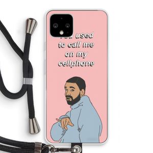 Hotline bling: Pixel 4 Transparant Hoesje met koord