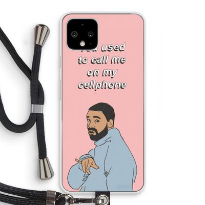 Hotline bling: Pixel 4 Transparant Hoesje met koord