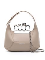 Alexander McQueen mini sac The Jewelled en cuir - Tons neutres