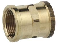 Kirchhoff Rood messing dubbele contactdoos, blank, 1"IT, (3270) - 988953413