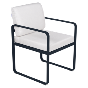 Fermob Bellevie dining armchair tuinstoel Deep blue - Off-White