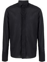 Tagliatore concealed-fastening cotton shirt - Noir