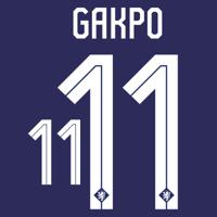 Gakpo 11 (Officiële Nederlands Elftal Away Bedrukking 2024-2025)