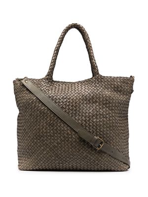 Officine Creative sac cabas à effet tissé - Vert