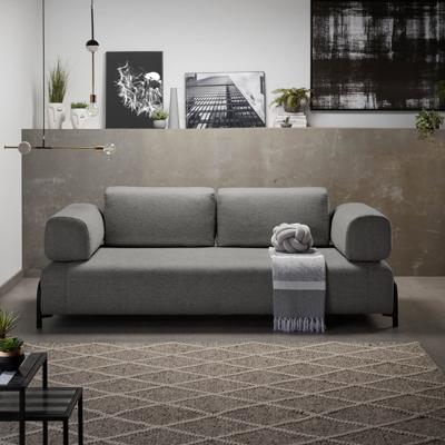Kave Home 3-zits Bank 'Compo', kleur Donkergrijs