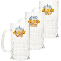 Oktoberfest bierpullen/bierglazen - 24x - stevig kunststof - transparant - 500 ml