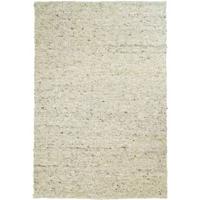 Tapeso Wollen vloerkleed handweef Veve - beige|grijs - 90x160 cm