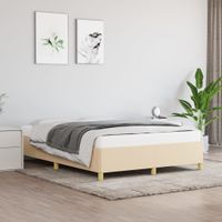 Bedframe stof crmekleurig 140x200 cm - thumbnail