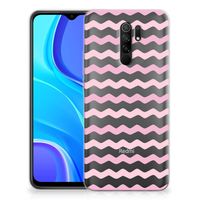 Xiaomi Redmi 9 TPU bumper Waves Roze - thumbnail