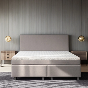 1-Persoons Boxspring Julia Relax - Beige 90x200 cm - Pocketvering - Inclusief Topper - Dekbed-Discounter.nl