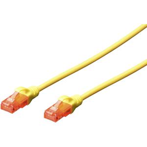 Digitus DK-1612-010/Y RJ45 Netwerkkabel, patchkabel CAT 6 U/UTP 1.00 m Geel Verdraaide paren 1 stuk(s)