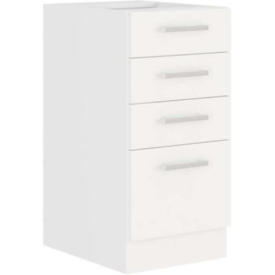 ATLAS Onderkast met 4 laden - Wit decor - L40cm - Verkocht zonder werkblad